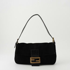 Fendi Mamma Bucket Suede Leather Handbag